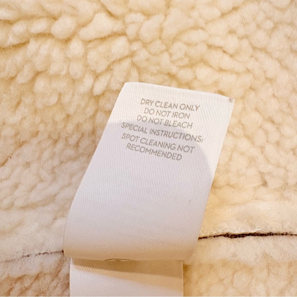 Boden Bell Teddy Tan Faux Suede Faux Shearling Lined and Trimmed Long Coat Sz 16 - Picture 11 of 14